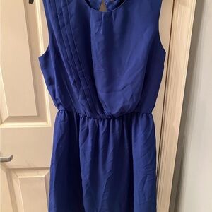 Elegant Blue Sleeveless Dress, size M